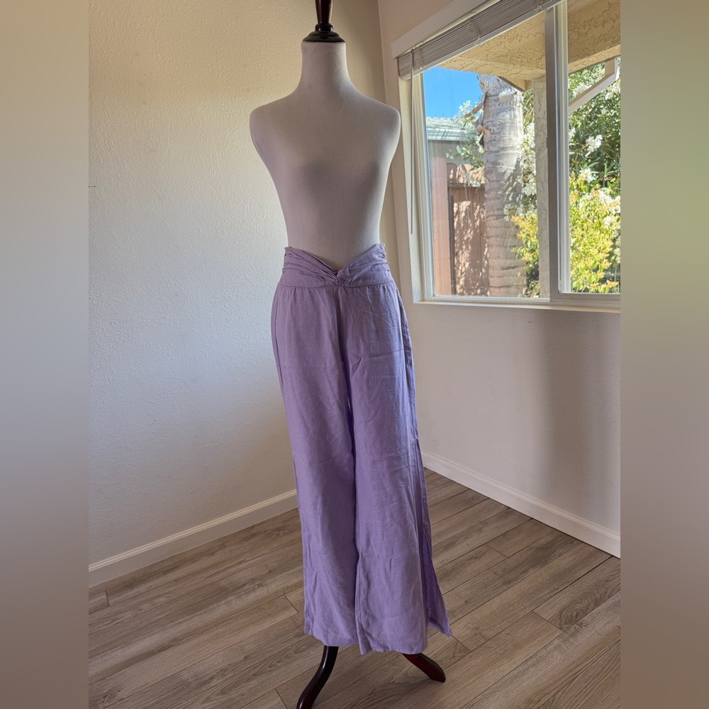 Lavender Wide-Leg Women's Pants
